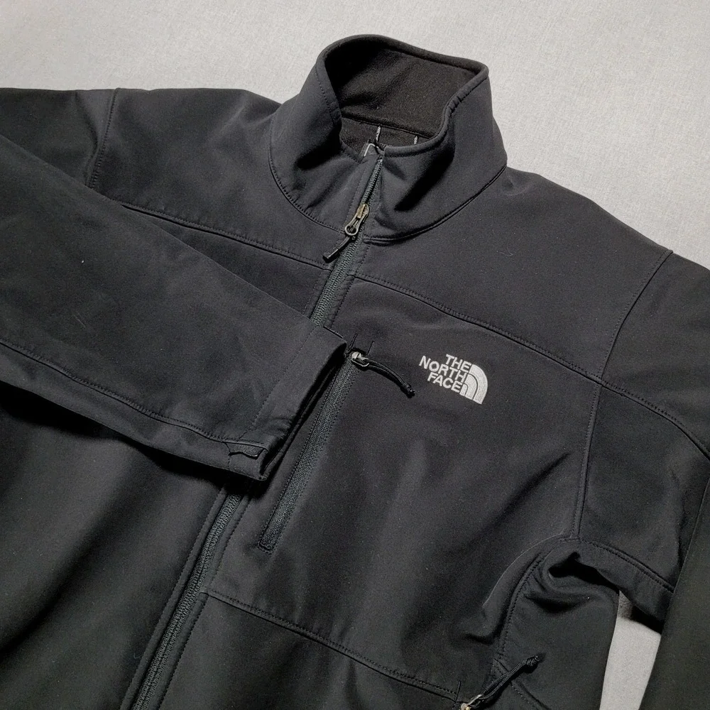 The North Face Mens Apex Bionic Softshell Jacket Black Full Zip Fleece Lined L
